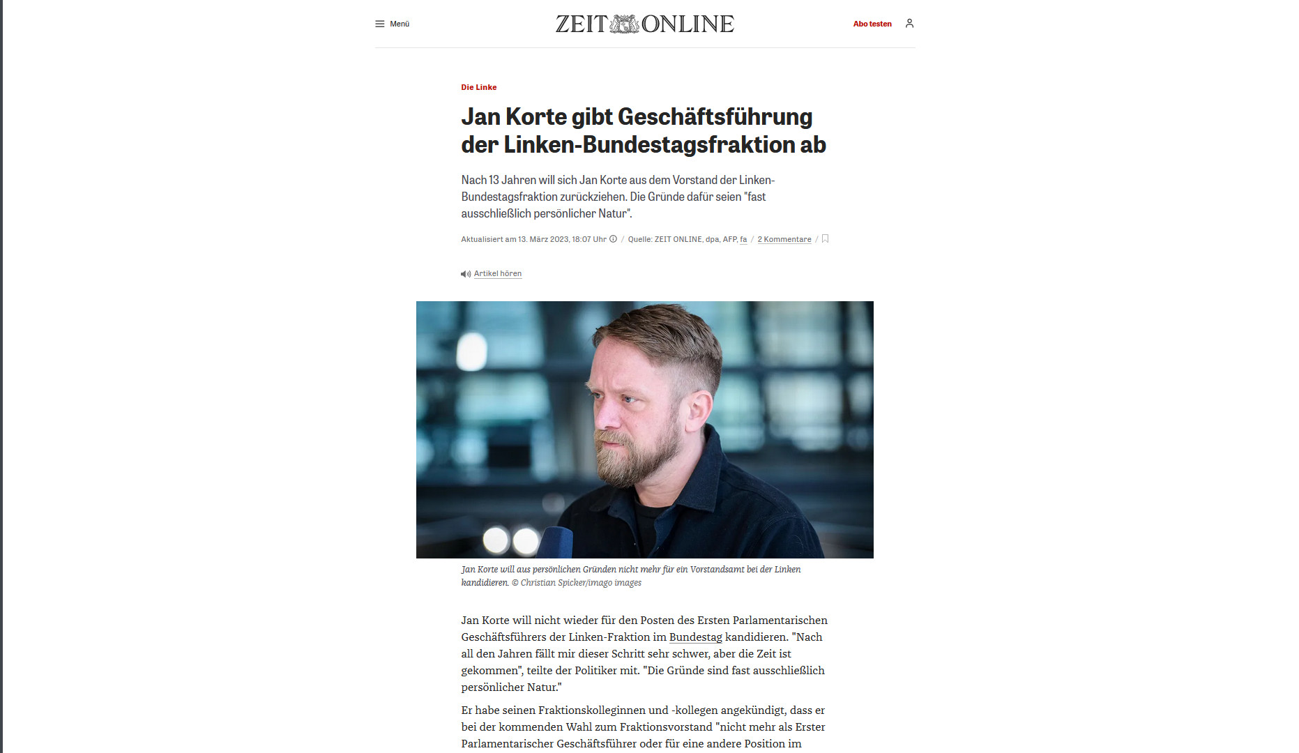 Zeit Online 13.03.2023